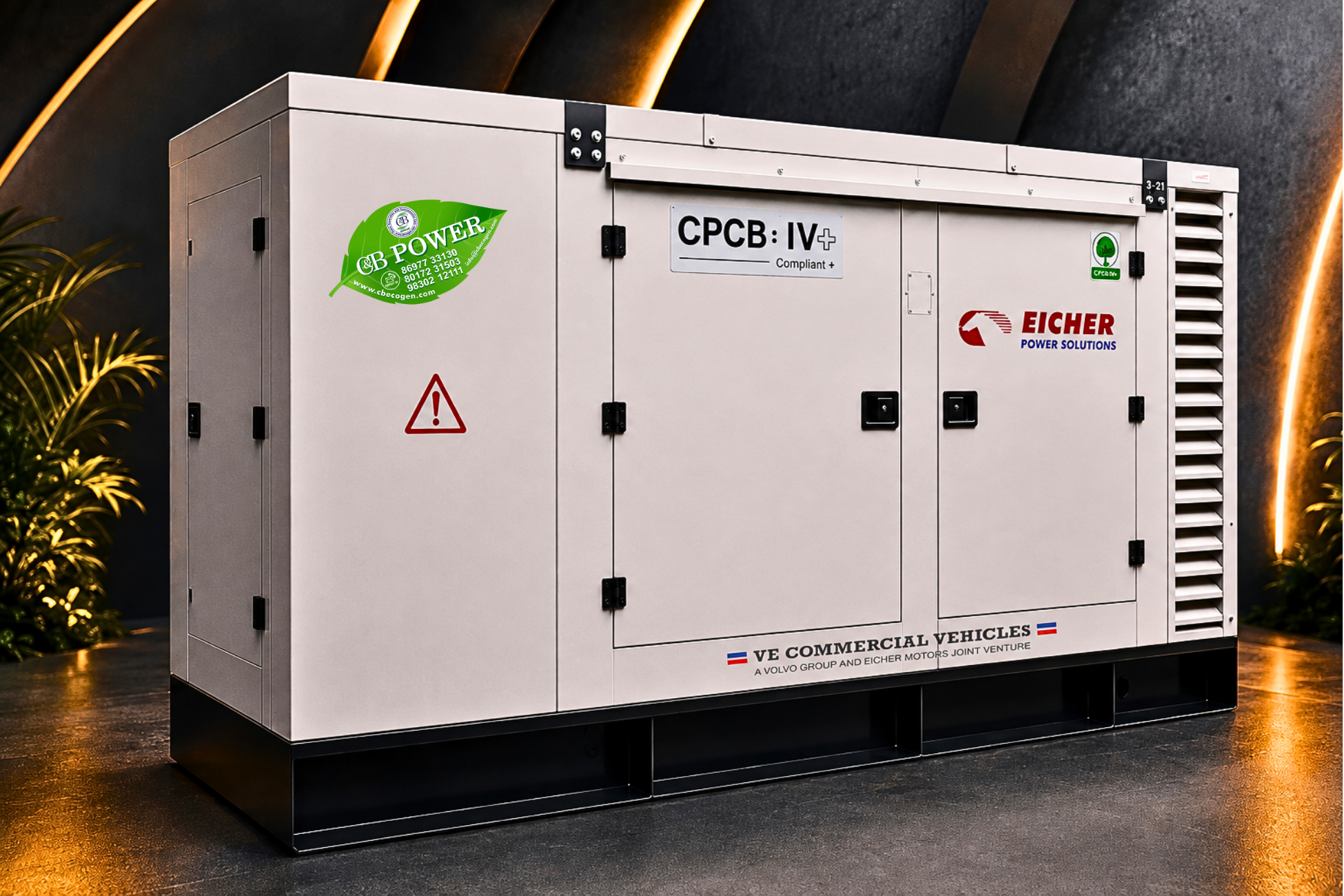 Compact silent diesel genset unit